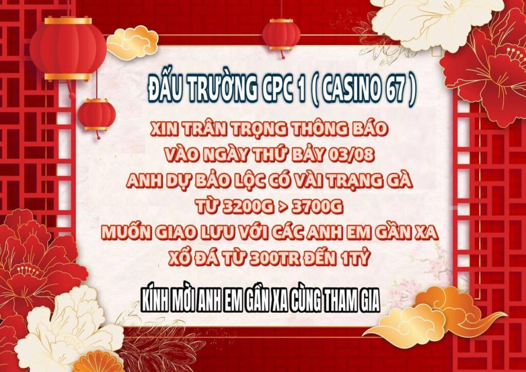 Thông Báo Đại Hội Võ Lâm CPC1 Ngày 03/08/2024