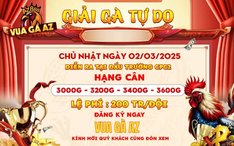 [THÔNG BÁO] Giải Đấu 4 Con Gà Tự Do Tại CPC2 Ngày 2/3/2025